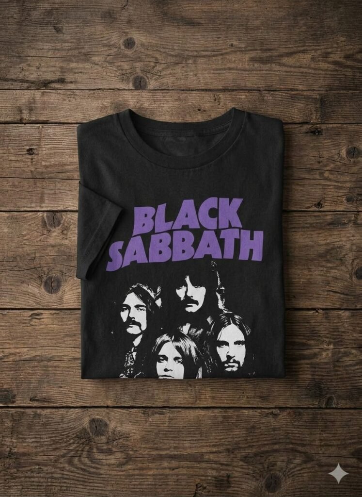 Camiseta Black Sabbath - Purple Logo Band | Algodón 100% Rockquil