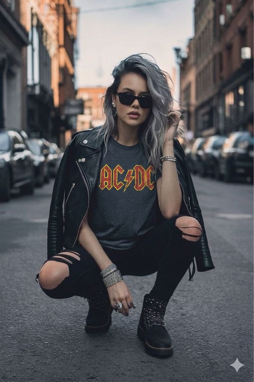 Camiseta AC/DC - Logo Vintage | Algodón 100% Rockquil