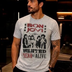 Camiseta Bon Jovi - Wanted Dead or Alive | Algodón 100% Rockquil