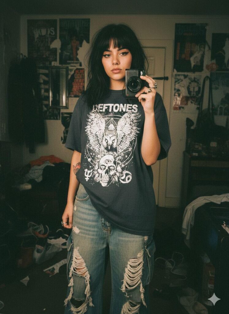 Camiseta Deftones - Owl Skull | Algodón 100% Rockquil